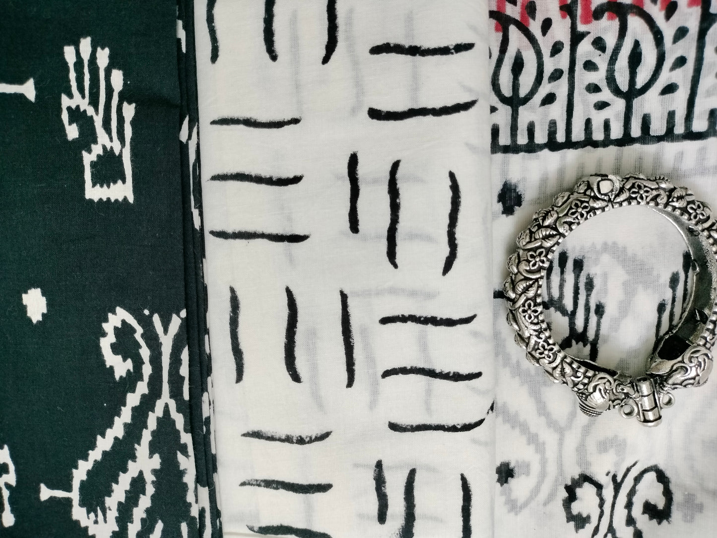 Pure Mul cotton suit with chiffon dupatta