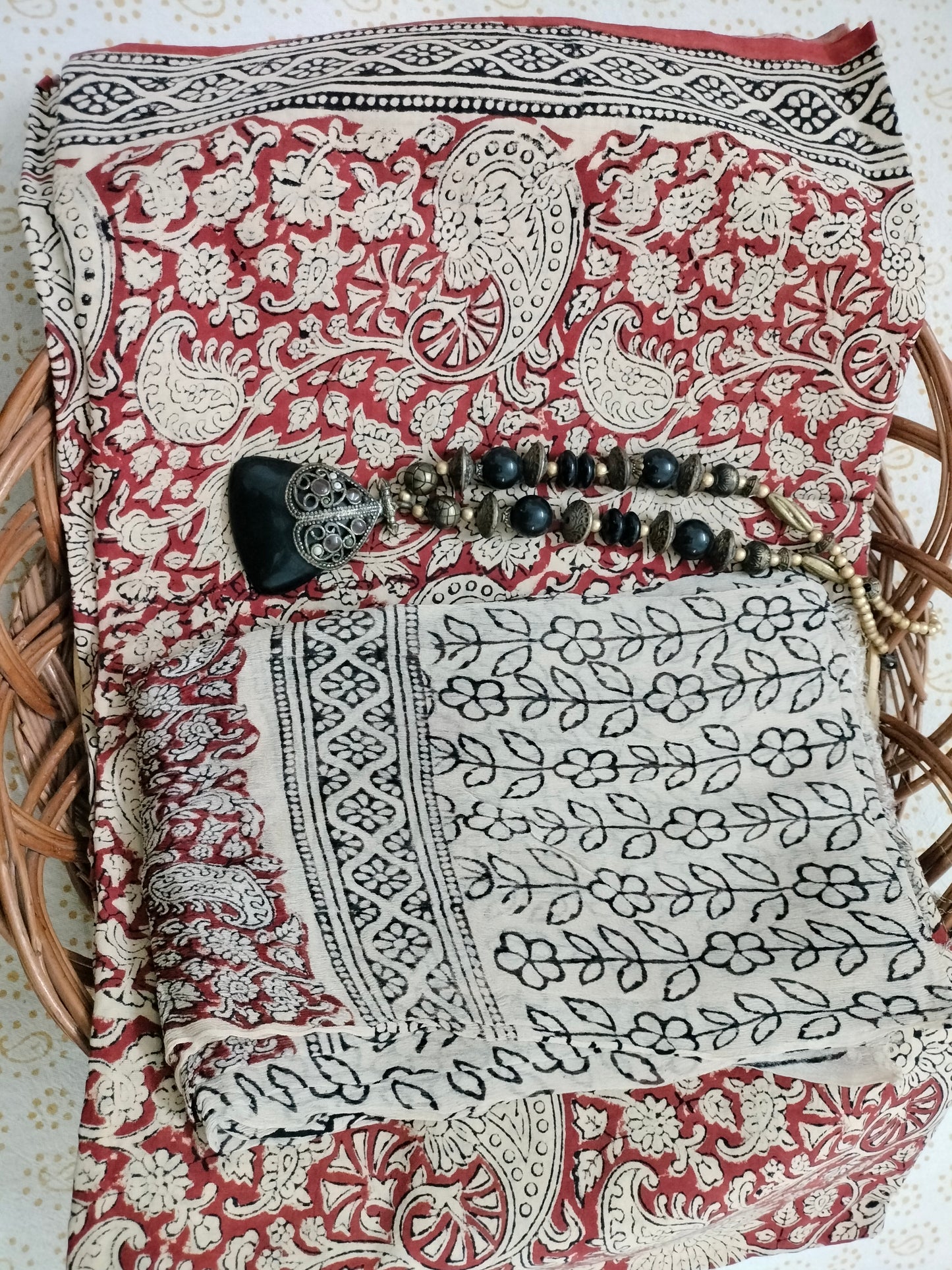Pure Mul cotton suit with  chiffon dupatta