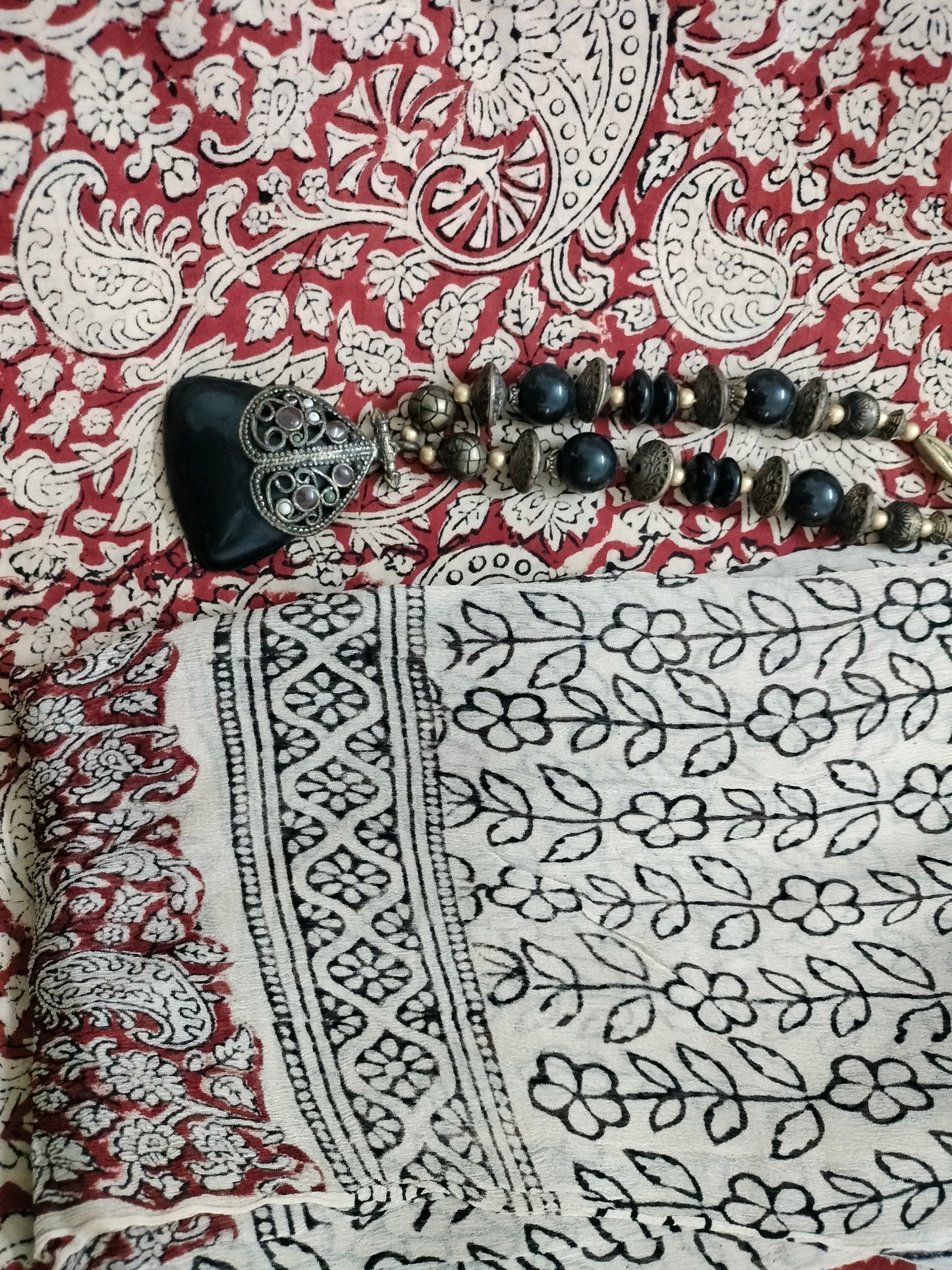 Pure Mul cotton suit with  chiffon dupatta