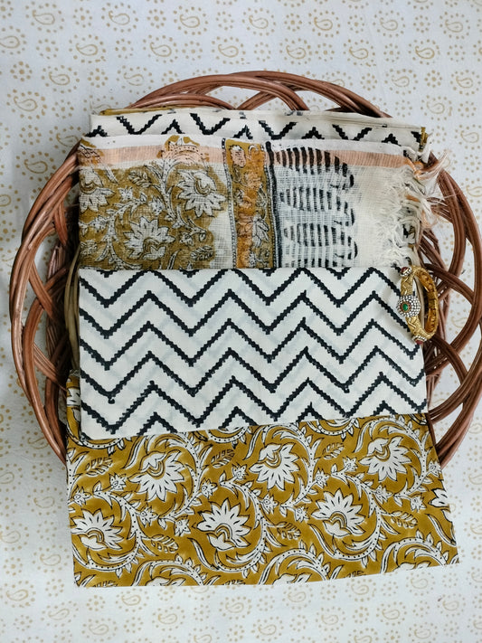 Pure Mul Cotton Suit with chiffon Dupatta