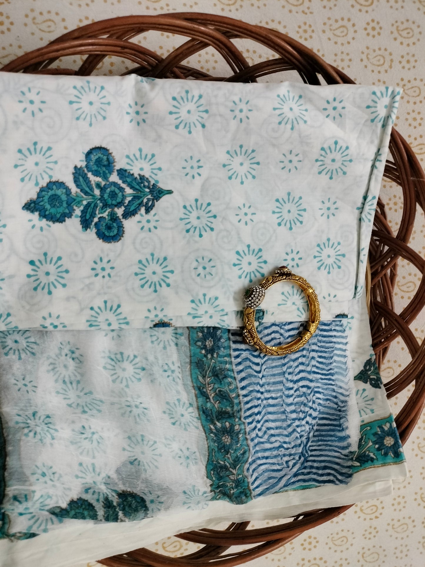 Pure Mul Cotton Suit with chiffon Dupatta