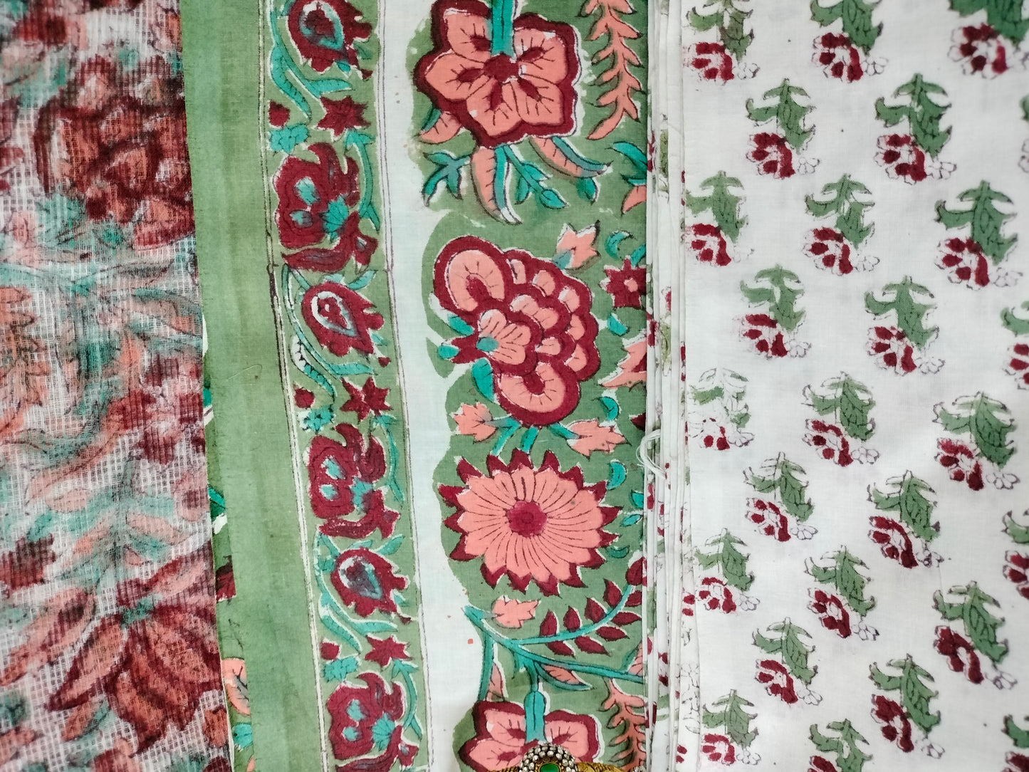 Pure Mul cotton suit with chiffon Dupatta