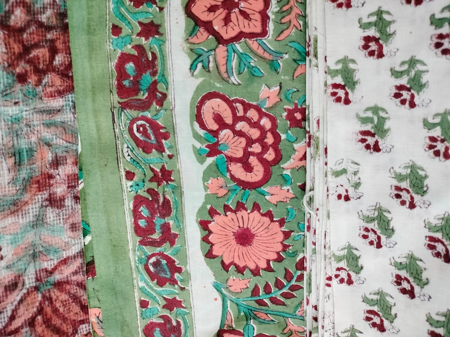 Pure Mul cotton suit with chiffon Dupatta