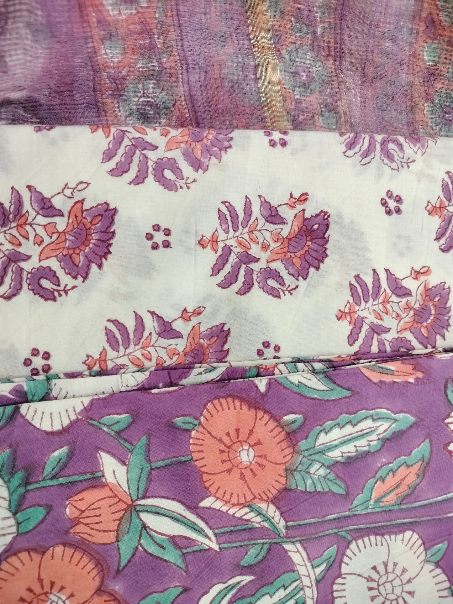 Pure Mul cotton suit with chiffon Dupatta