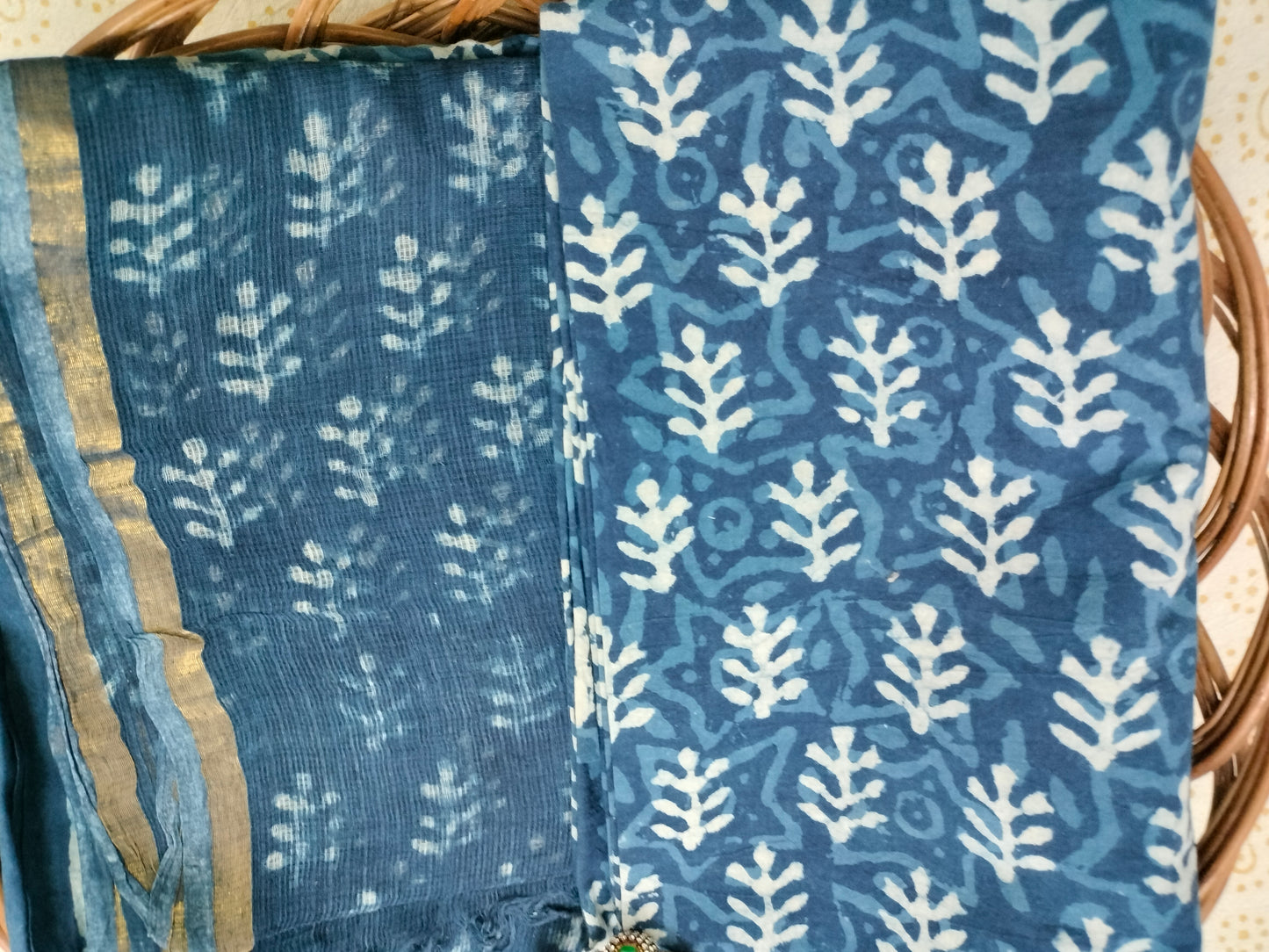 Pure Mul cotton suit with kota doria Dupatta