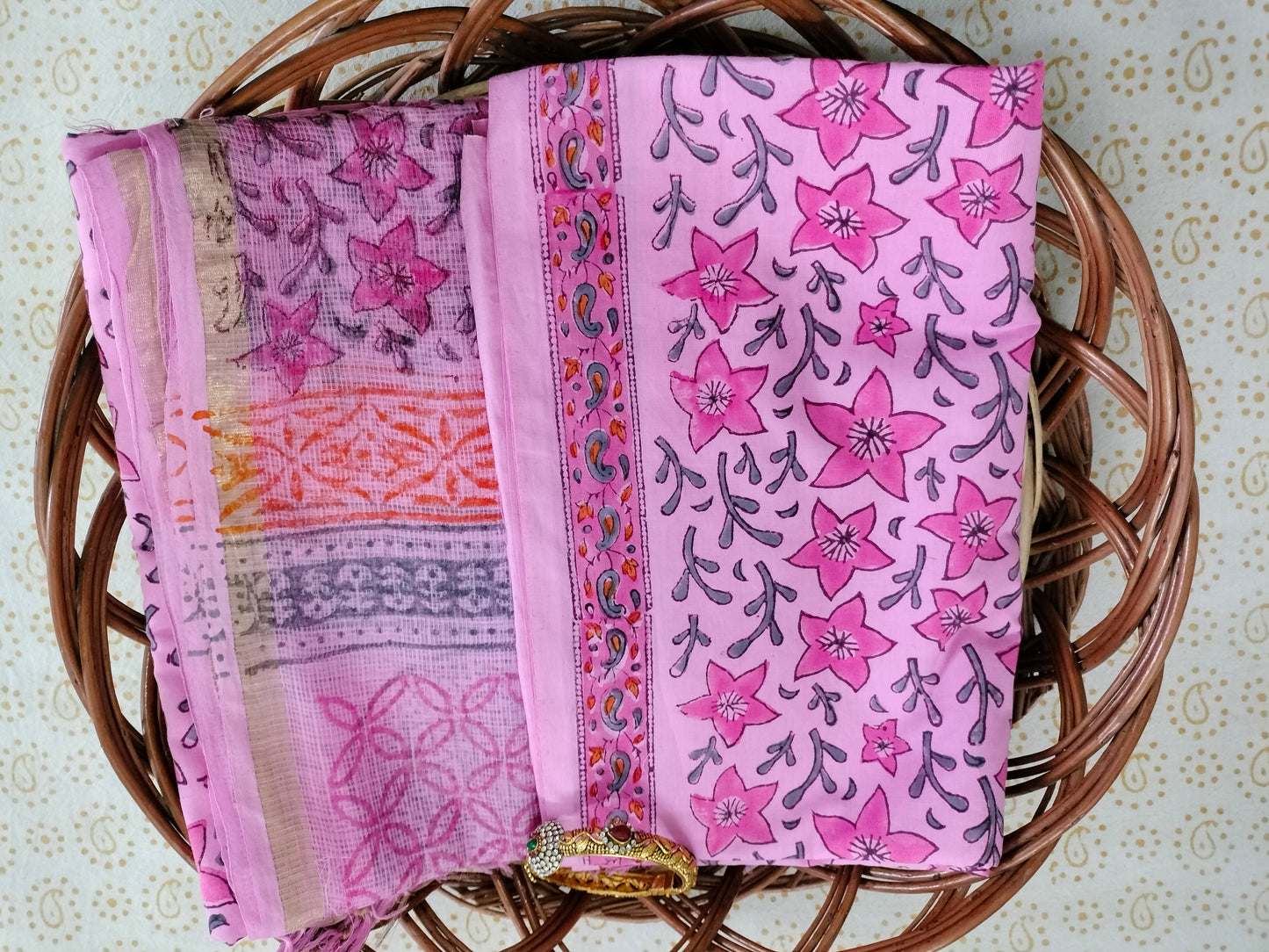 Pure Mul cotton suit with kota doria Dupatta