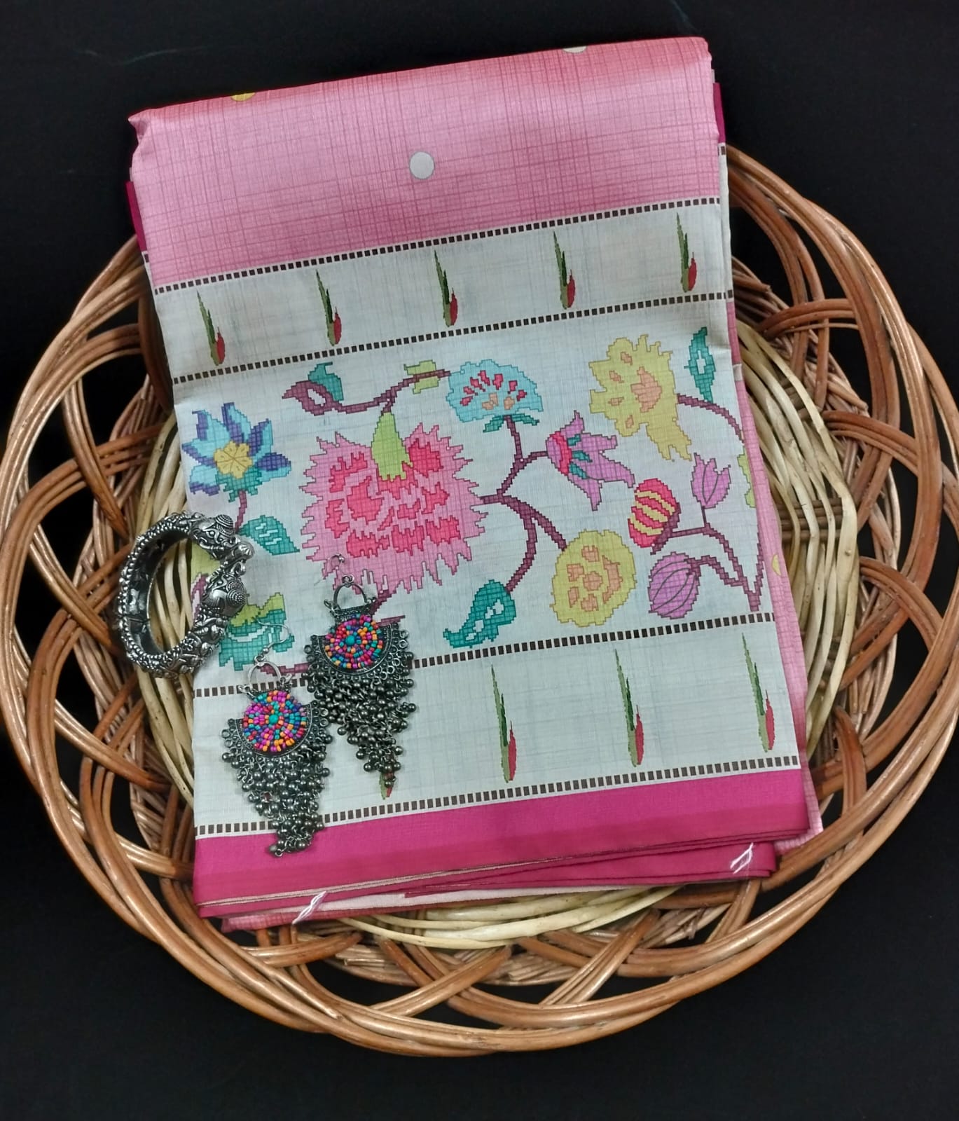 Semi Chanderi Saree