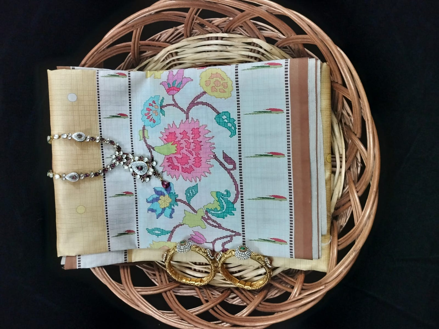 Semi Chanderi Saree