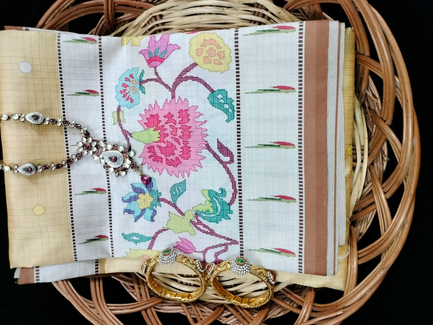 Semi Chanderi Saree
