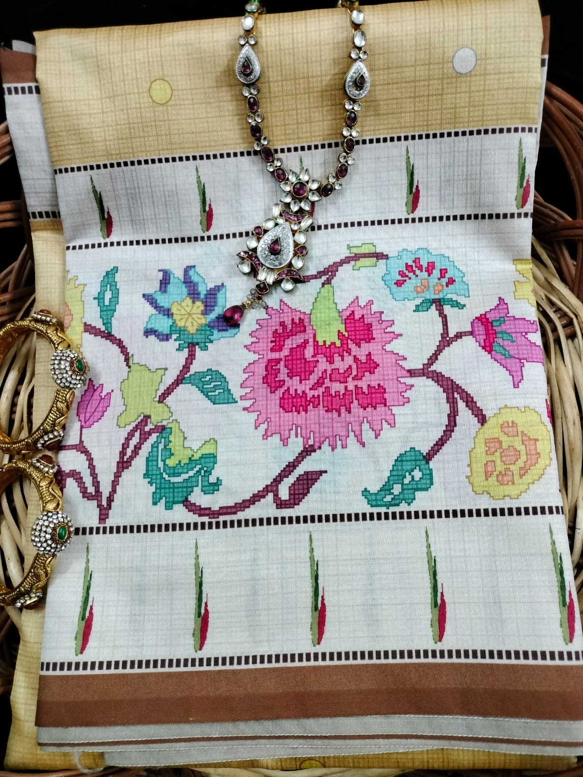 Semi Chanderi Saree
