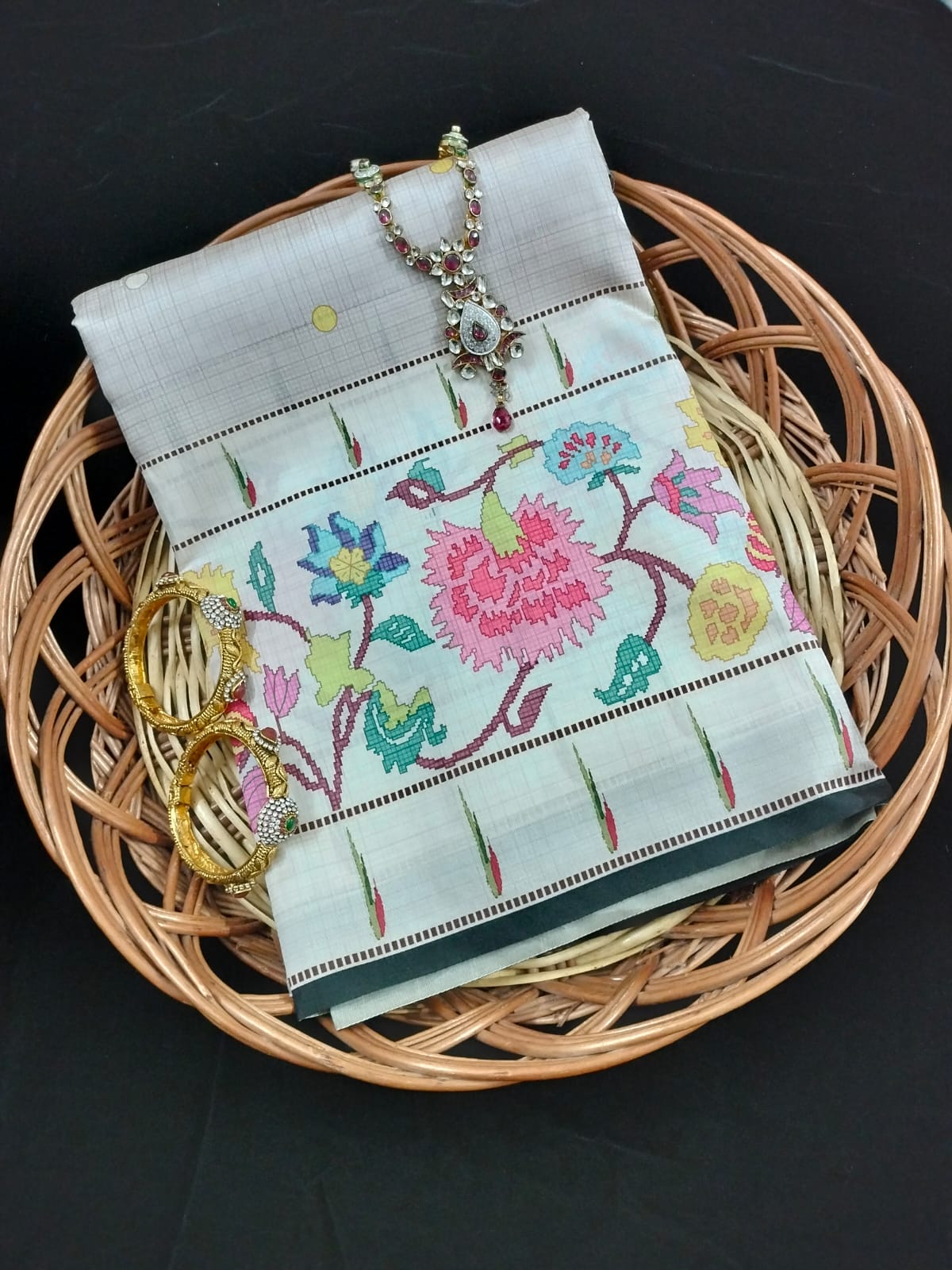 Semi Chanderi Saree