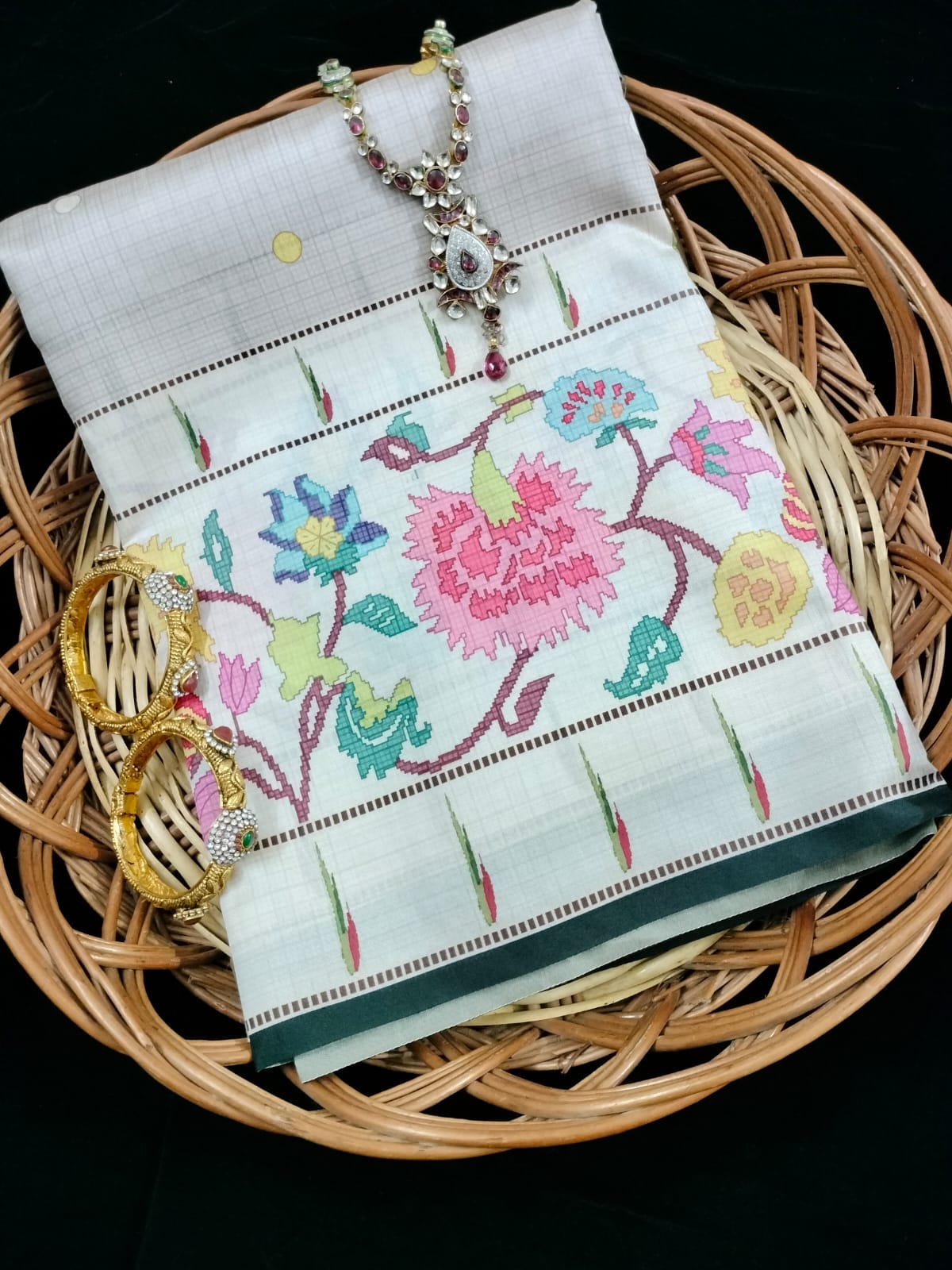 Semi Chanderi Saree