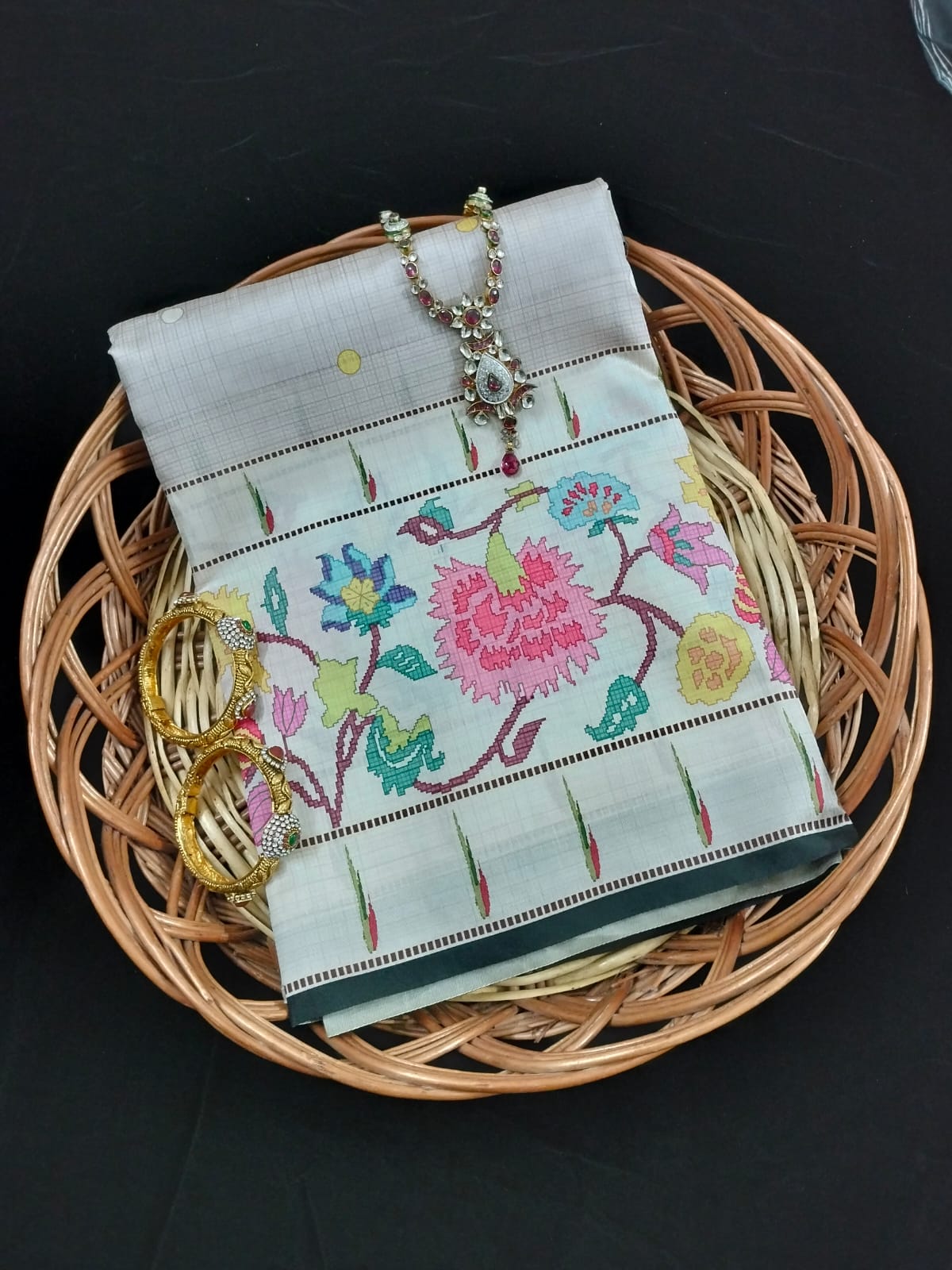 Semi Chanderi Saree