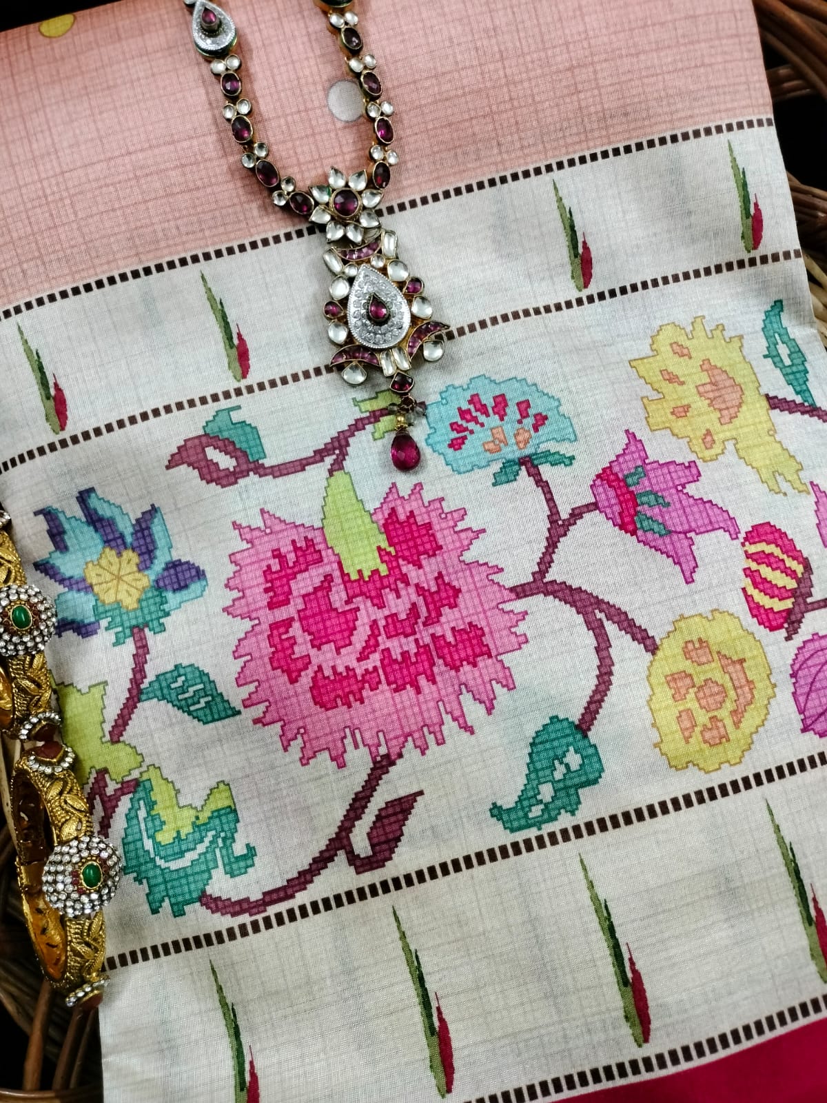 Semi Chanderi Saree