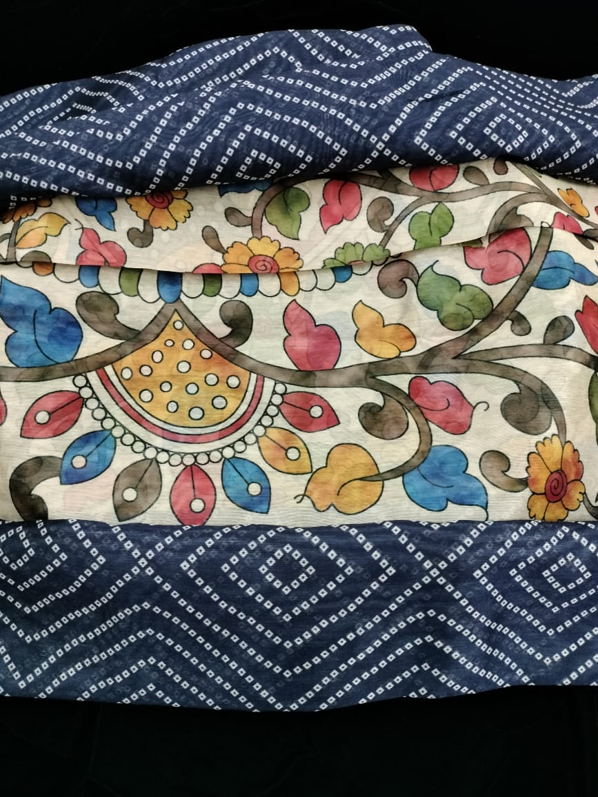 Semi Chanderi silk saree