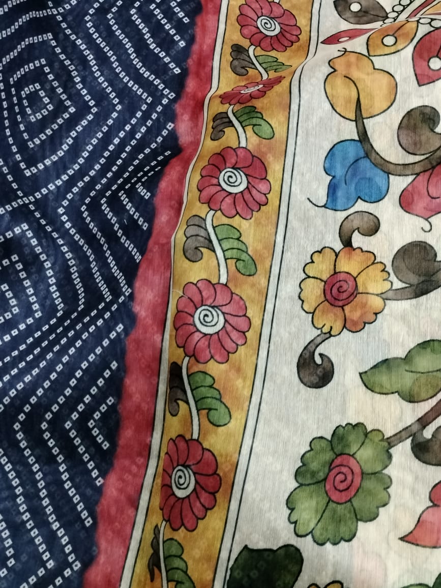 Semi Chanderi silk saree