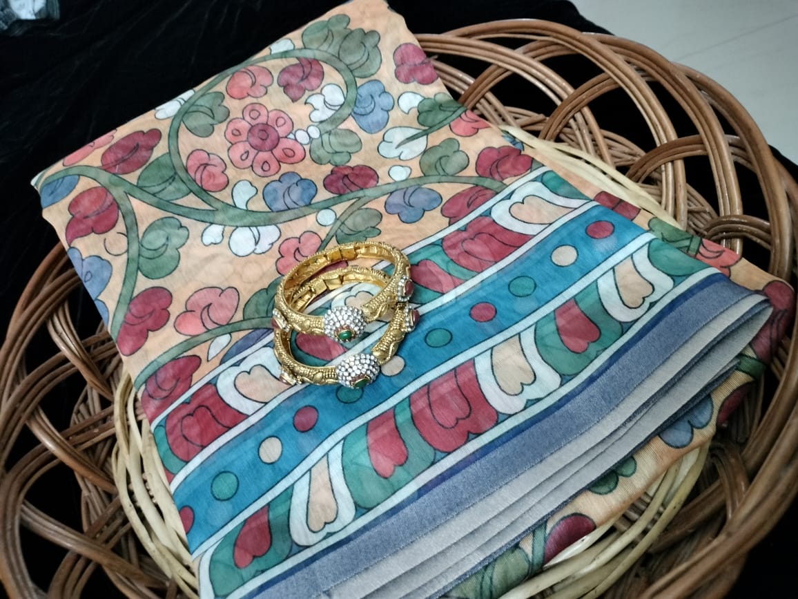 Semi Chanderi Saree