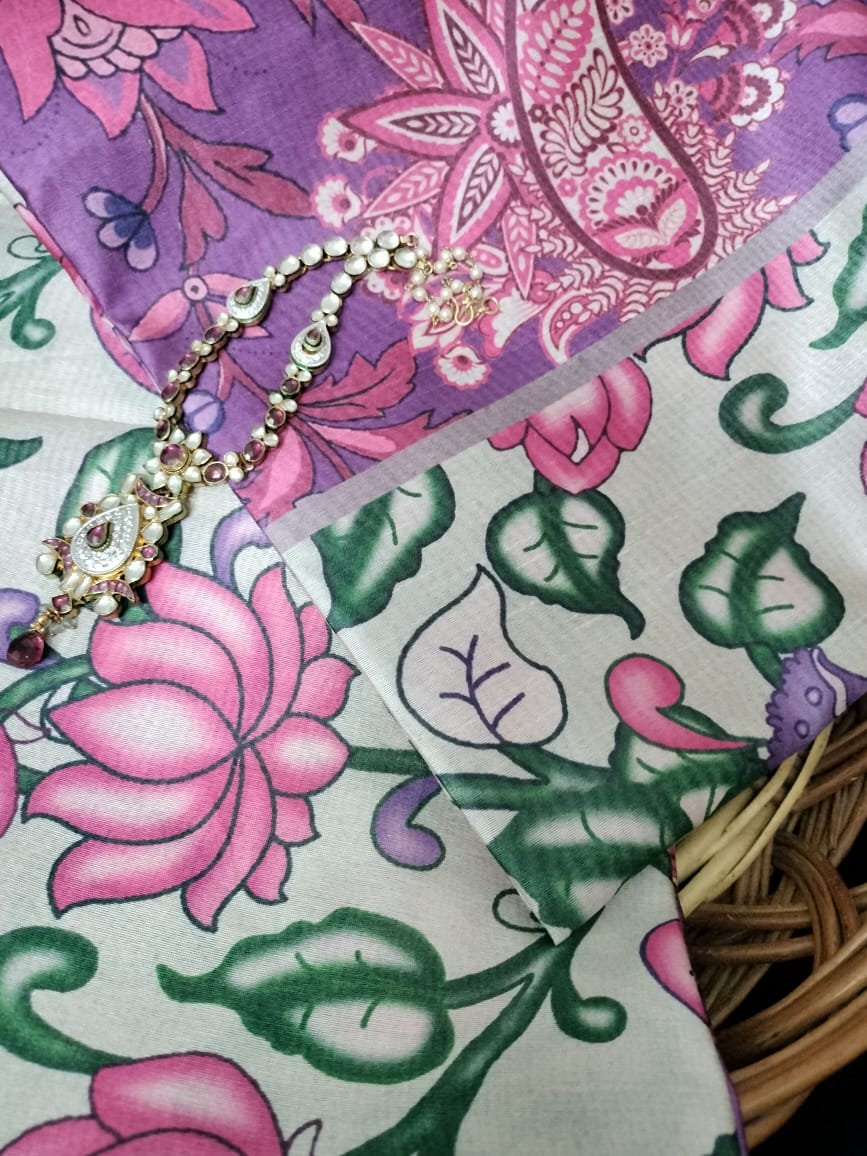 Semi Chanderi silk saree