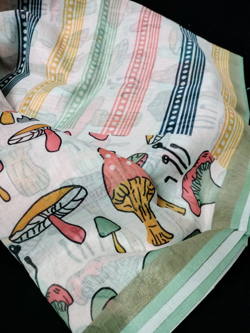 Semi Chanderi silk saree