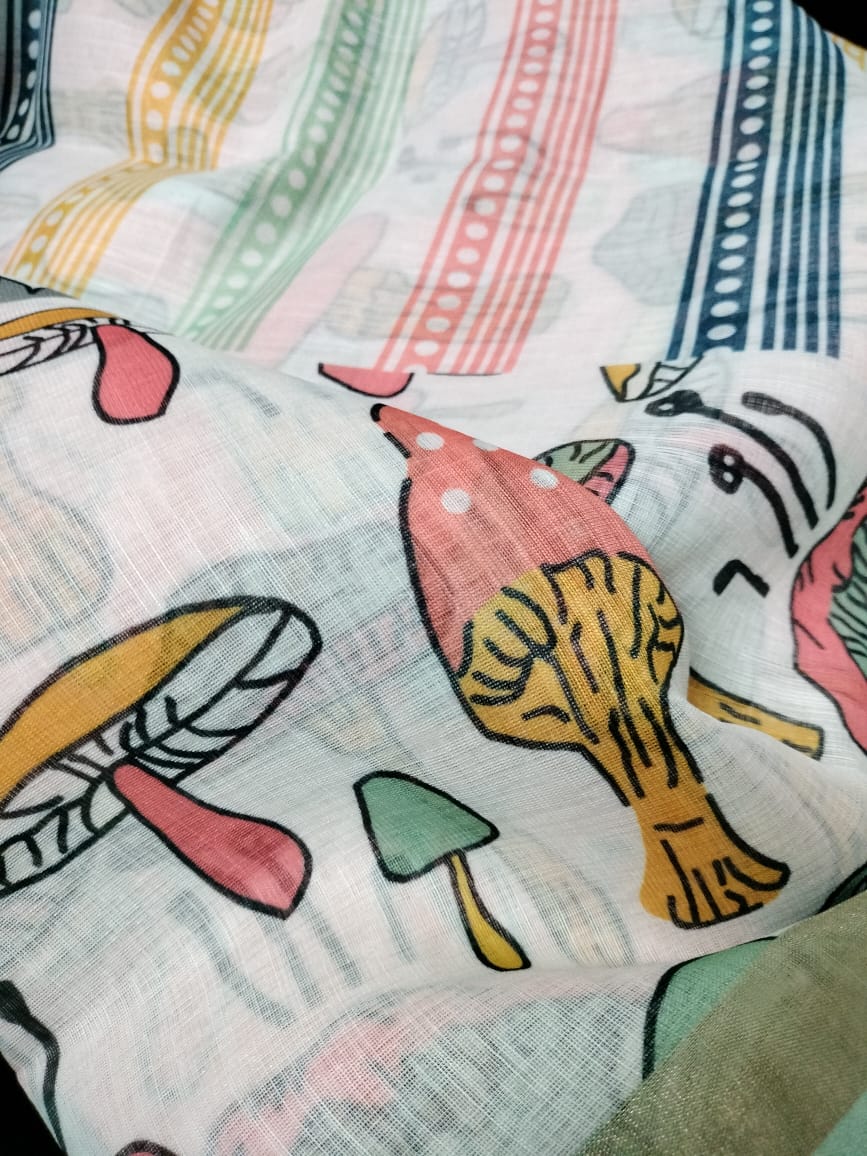 Semi Chanderi silk saree