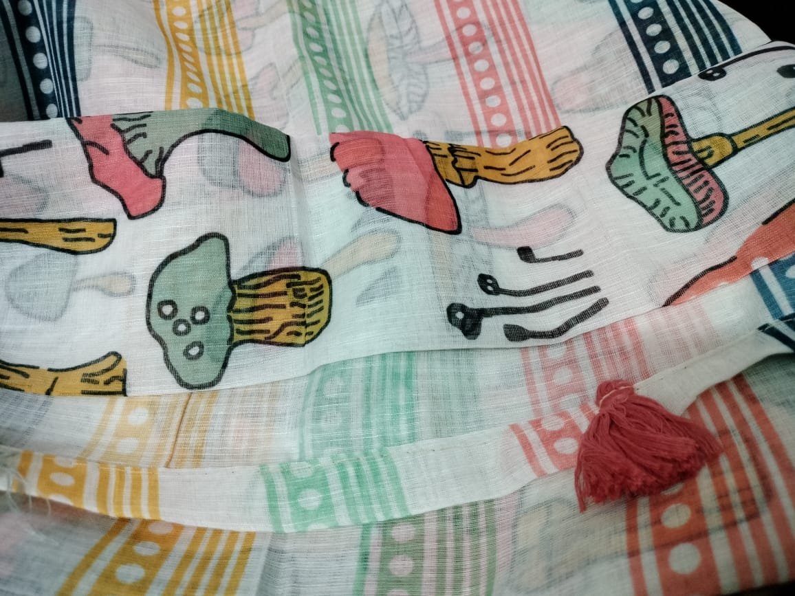 Semi Chanderi silk saree