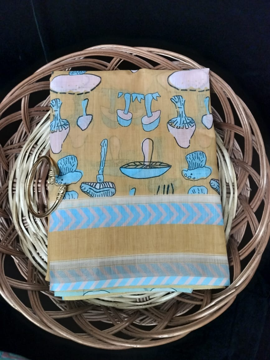 Semi Chanderi Saree