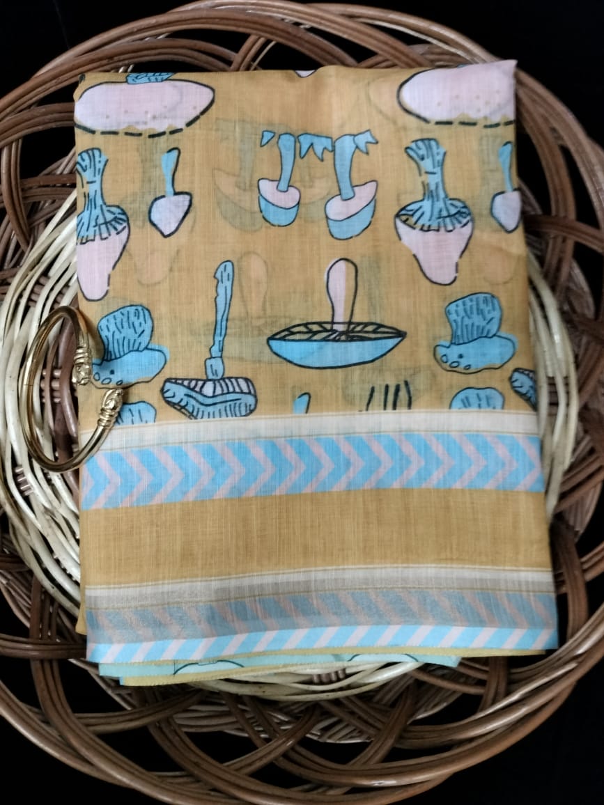 Semi Chanderi Saree