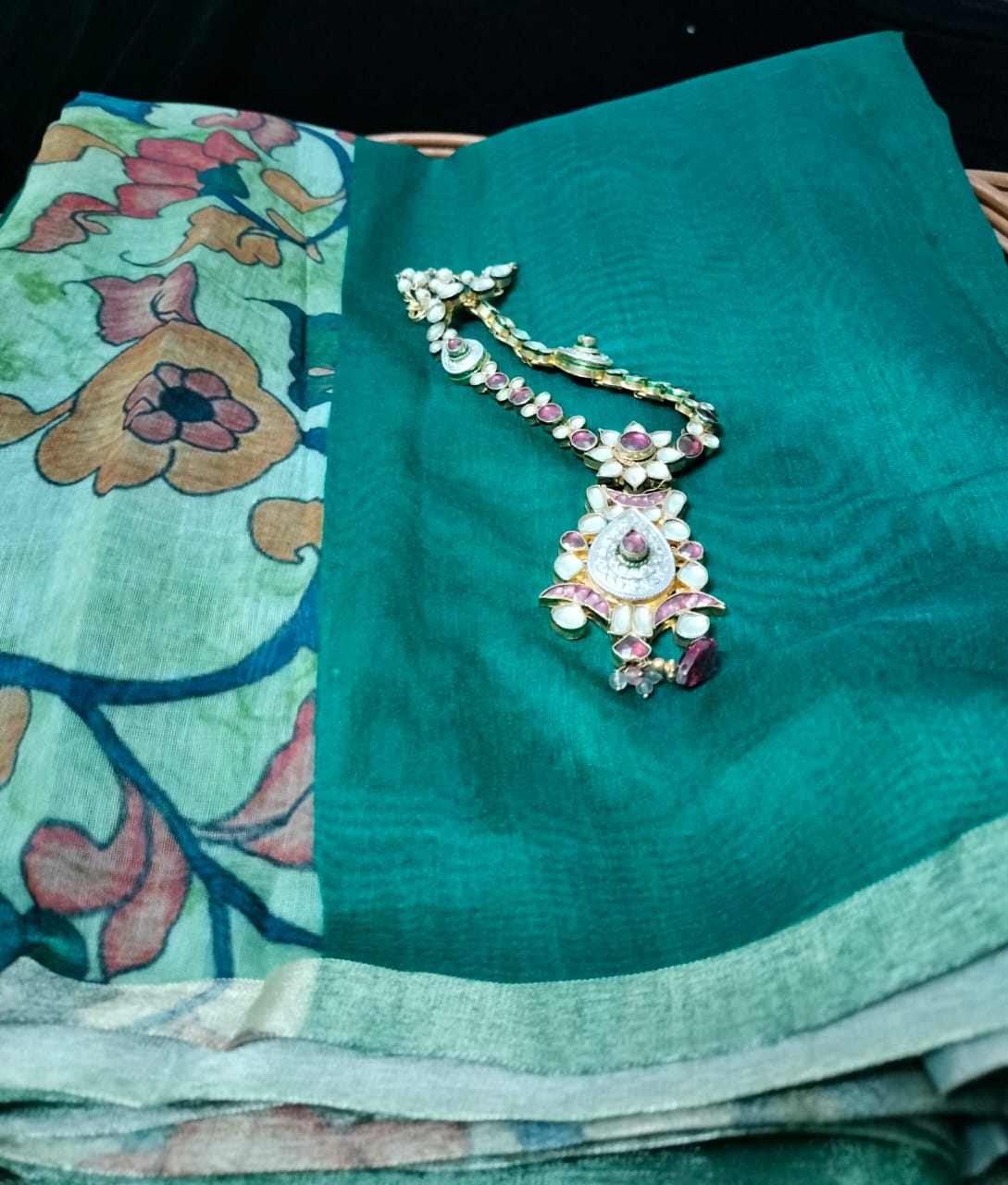 Semi Chanderi silk saree