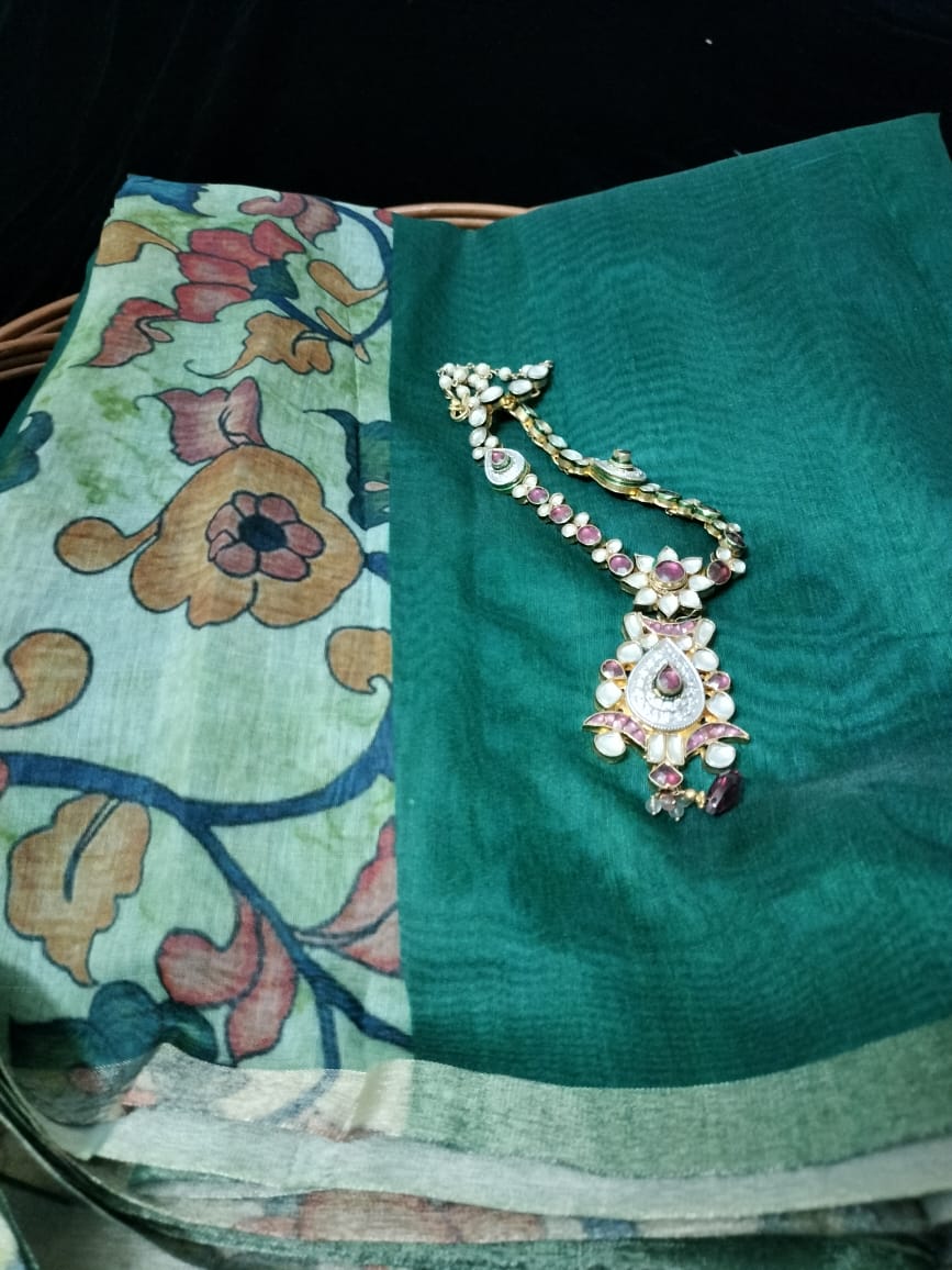 Semi Chanderi silk saree