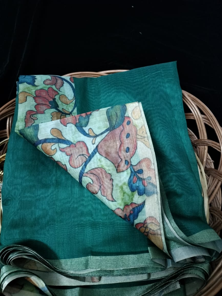 Semi Chanderi silk saree