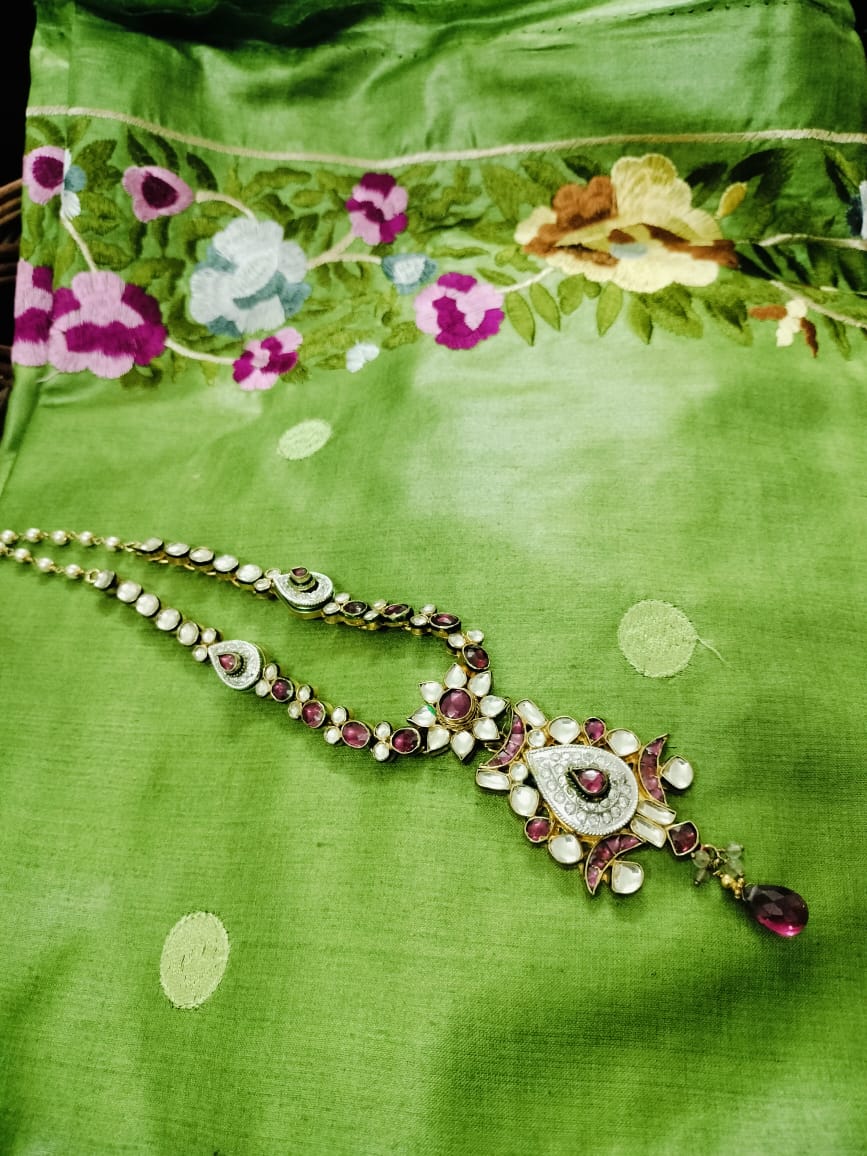 Pure Tusser embroidery Saree