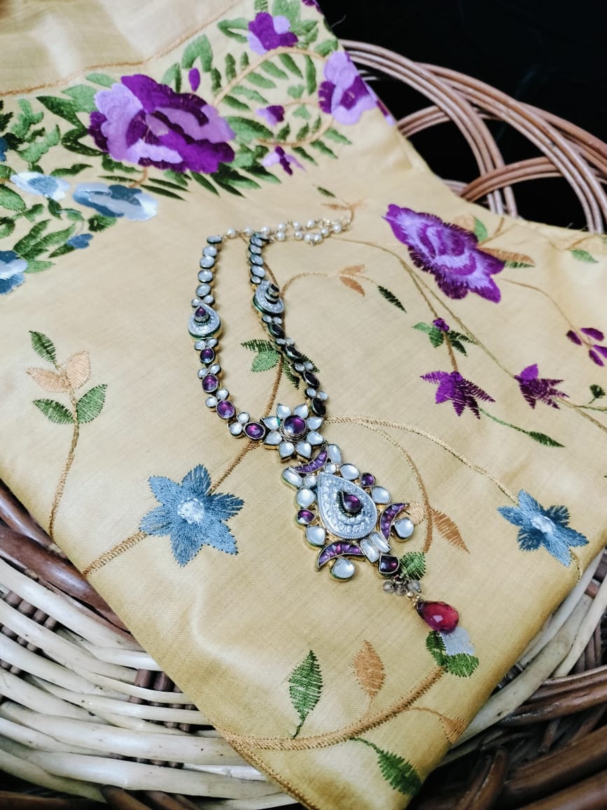 Pure Tusser embroidery Saree