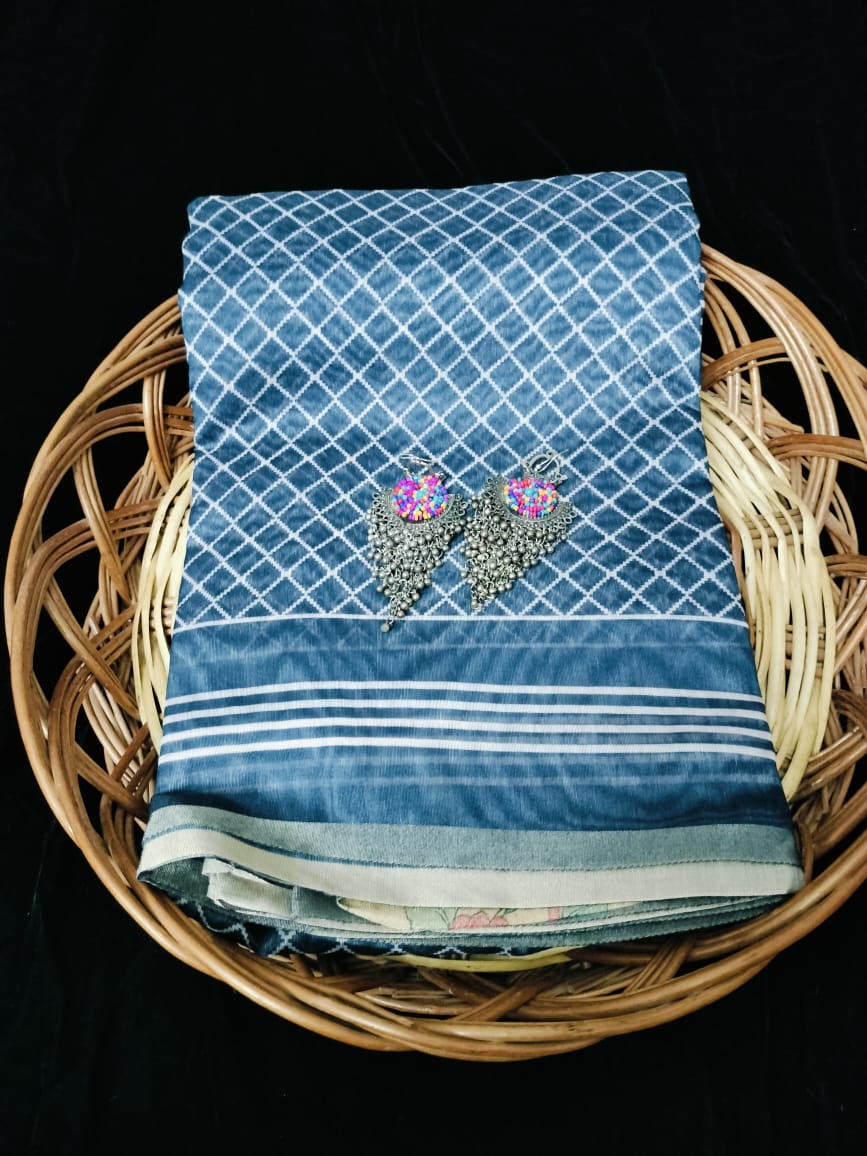 Semi Chanderi Saree