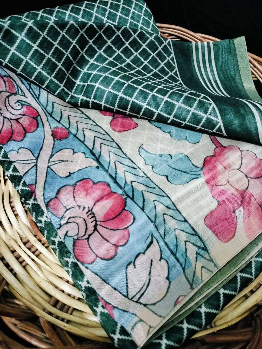Semi Chanderi Saree