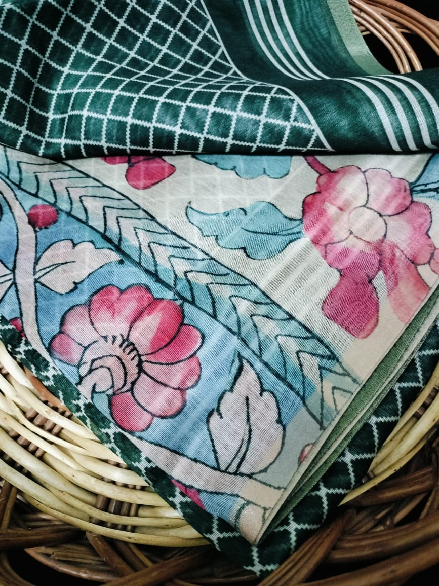 Semi Chanderi Saree