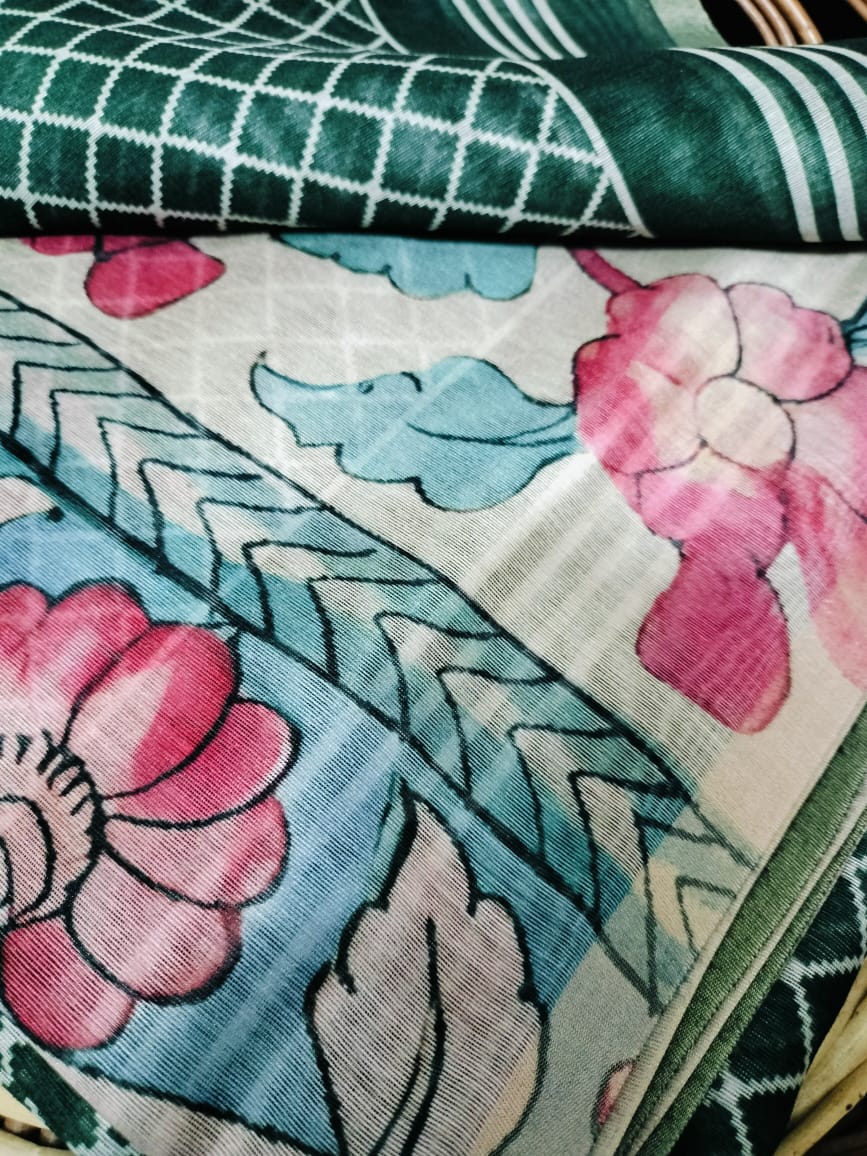 Semi Chanderi Saree