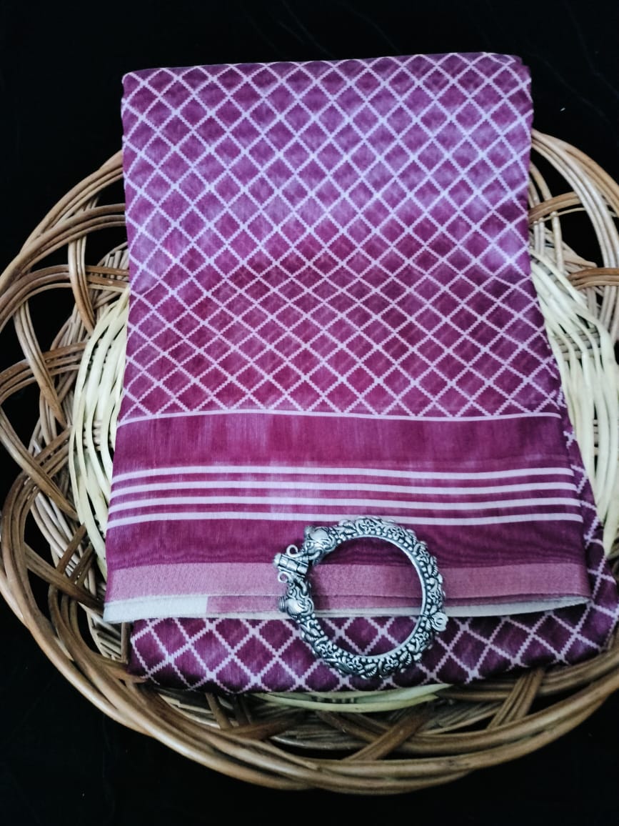 Semi Chanderi Saree