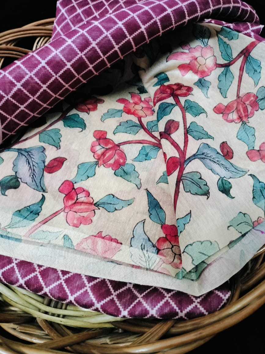 Semi Chanderi Saree