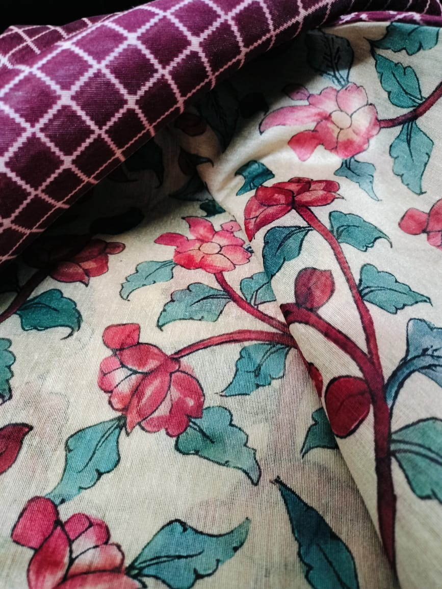 Semi Chanderi Saree