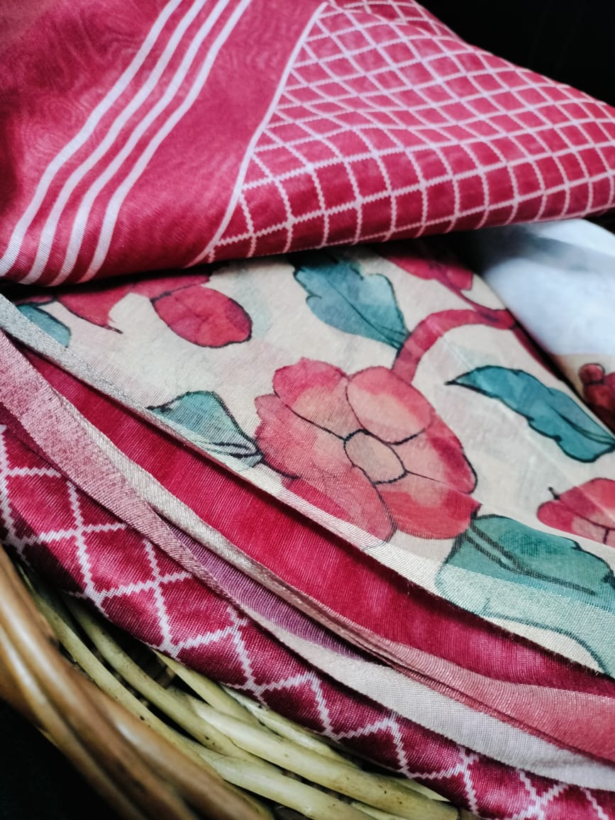 Semi Chanderi Saree