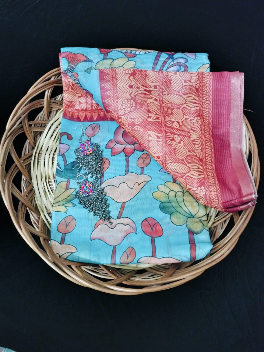 Semi Chanderi Saree