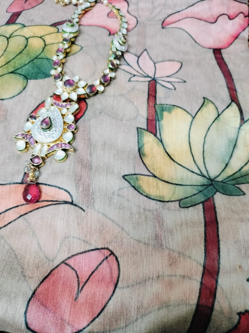 Semi Chanderi silk saree