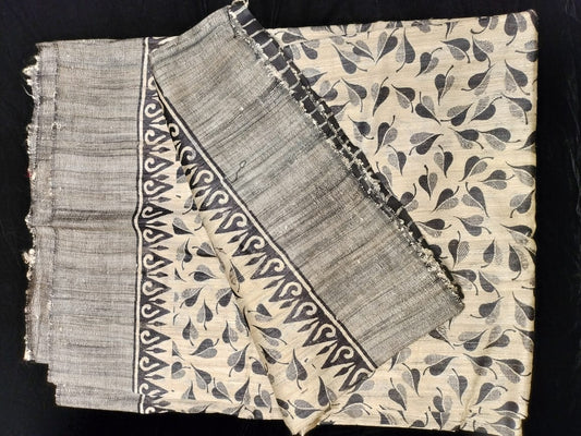 Pure Tussar Ghicha Kalamkari Saree