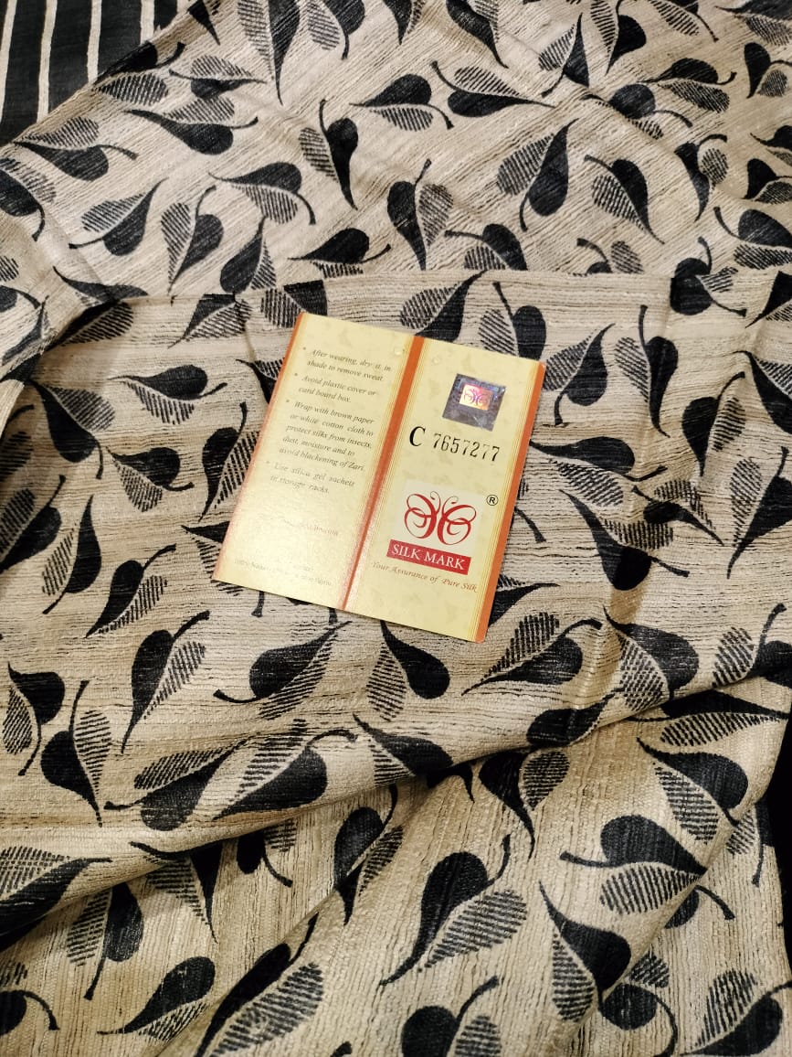 Pure Tussar Ghicha Kalamkari Saree