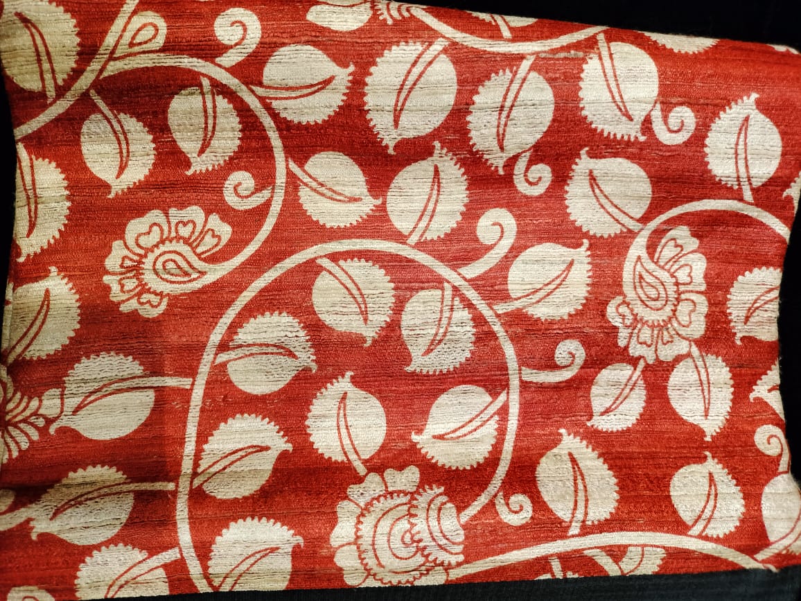 Pure Tussar Ghicha Kalamkari Saree