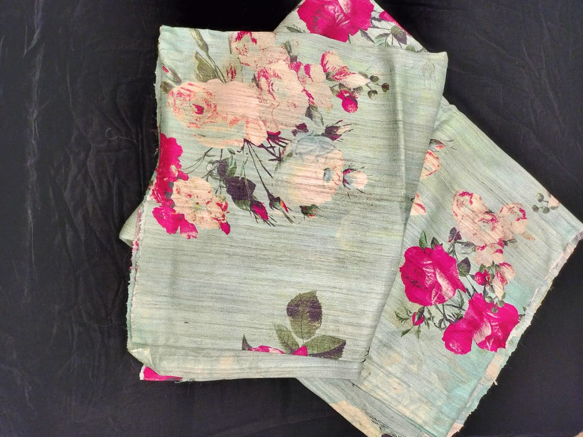 Pure Tussar Ghicha Digital Print Saree