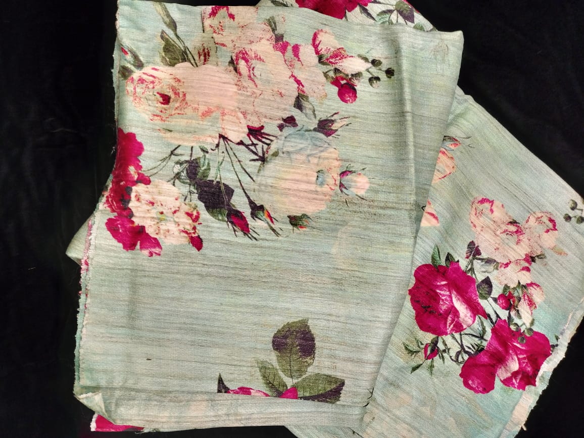 Pure Tussar Ghicha Digital Print Saree