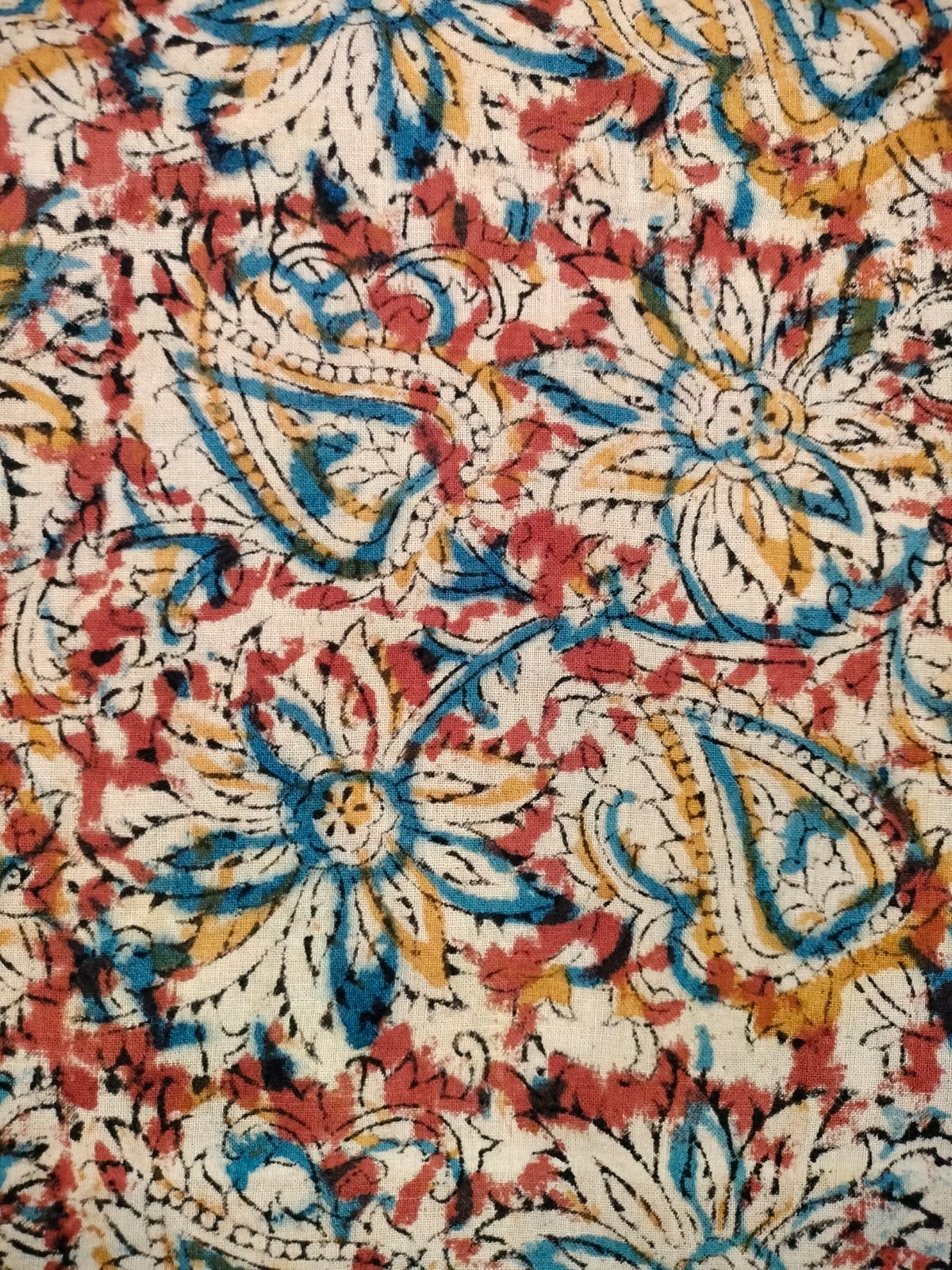 Pure cotton kalamkari Hand Block print saree