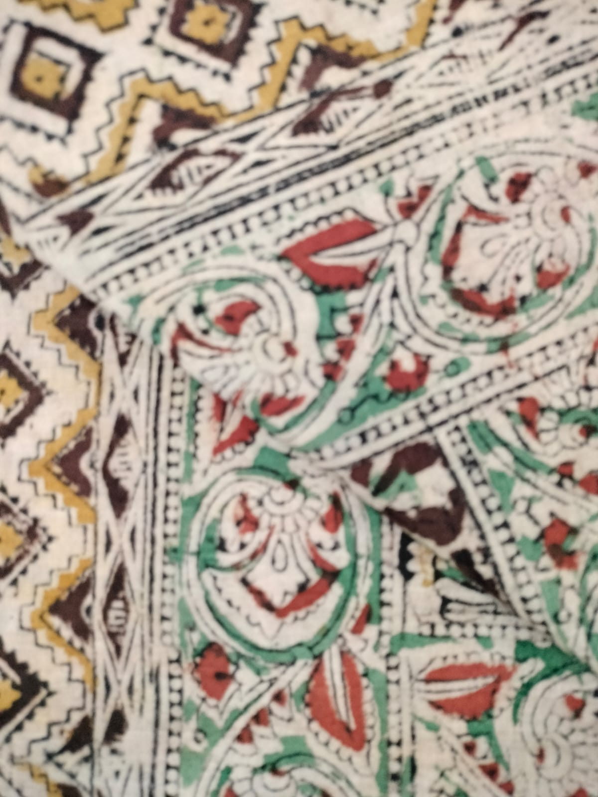 Pure cotton kalamkari Hand Block print saree