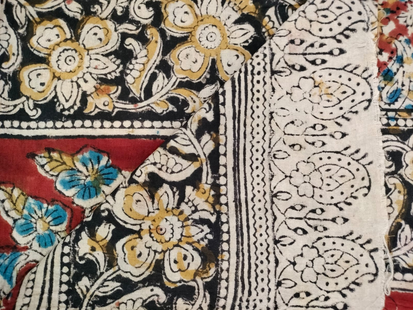 Pure cotton kalamkari Hand Block print saree